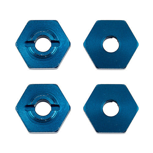 FT 1:14 Wheel Hexes, blue aluminum - view 1