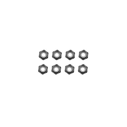 M2 Locknuts, Black Aluminum (8pcs) - view 1