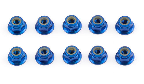FT Locknuts, M4, flanged, blue aluminum - view 1