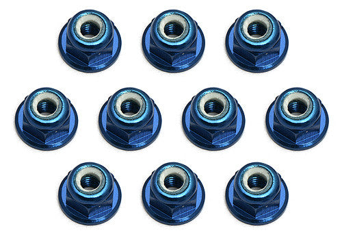 FT Locknuts, M3, flanged, blue aluminum - view 1