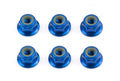 FT Locknuts, M4 blue aluminum, flanged - view 1