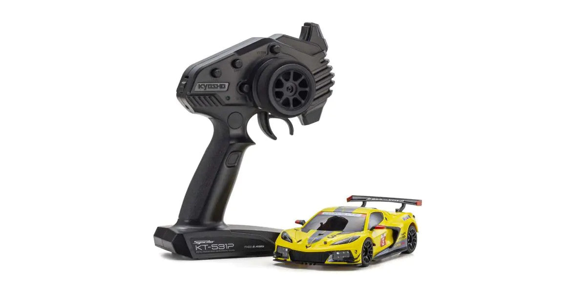 MINI-Z RWD Series Ready Set CHEVROLET\u00ae CORVETTE\u00ae C8.R Yellow - view 1
