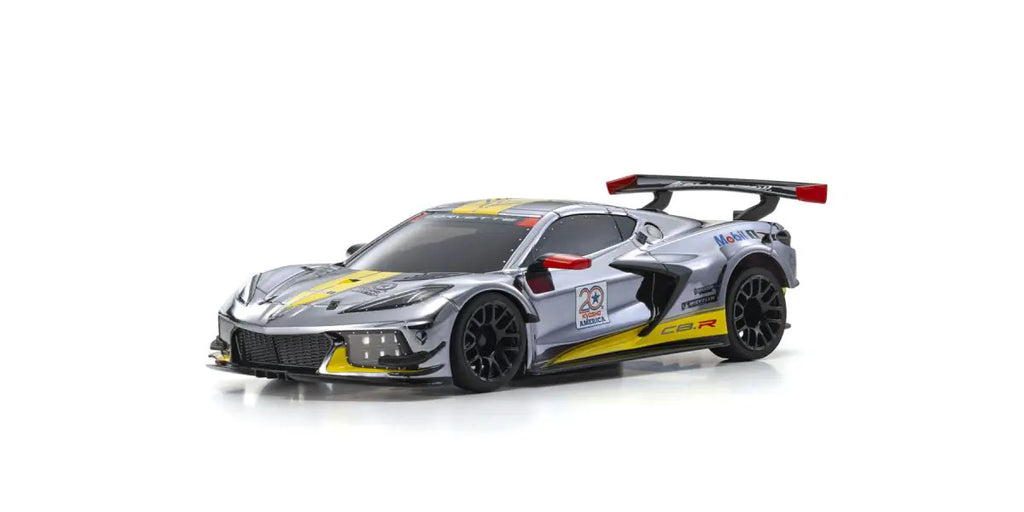 MINI-Z RWD MR-04 readyset CHEVROLET\u00ae CORVETTE\u00ae C8.R Chrome / Yellow Kyosho America 20th Anniversary - view 2