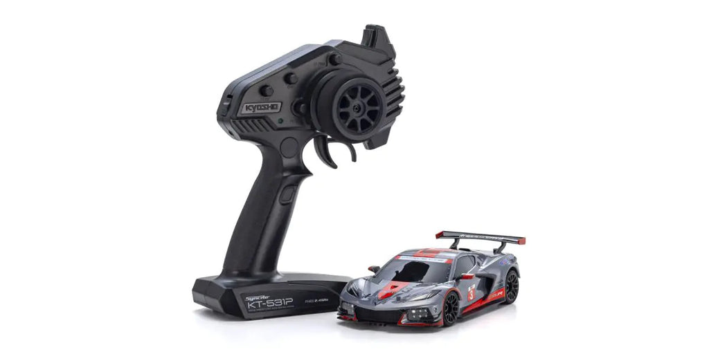 MINI-Z RWD MR-04 readyset CHEVROLET\u00ae CORVETTE\u00ae C8.R Gunmetal / Red - view 1