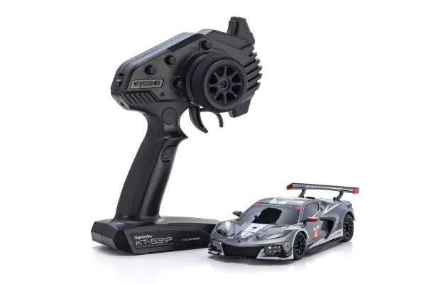 MINI-Z RWD MR-04 readyset CHEVROLET\u00ae CORVETTE\u00ae C8.R Gunmetal / White - view 1