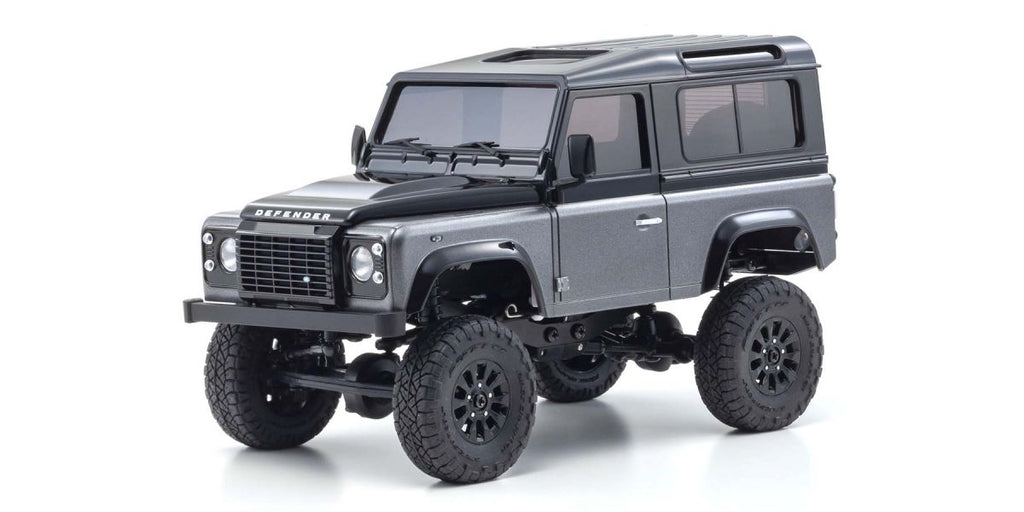 Radio Controlled Electric Powered Crawling car MINI-Z 4×4 Series Ready Set Land Rover Defender 90 Autobiography Corris Gray / Santorini Black - view 2