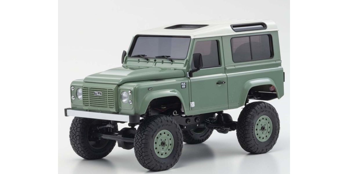 Radio Controlled Electric Powered Crawling car MINI-Z 4×4 Series Ready Set Land Rover Defender 90 Heritage Grasmere Green / Alaska White - view 2