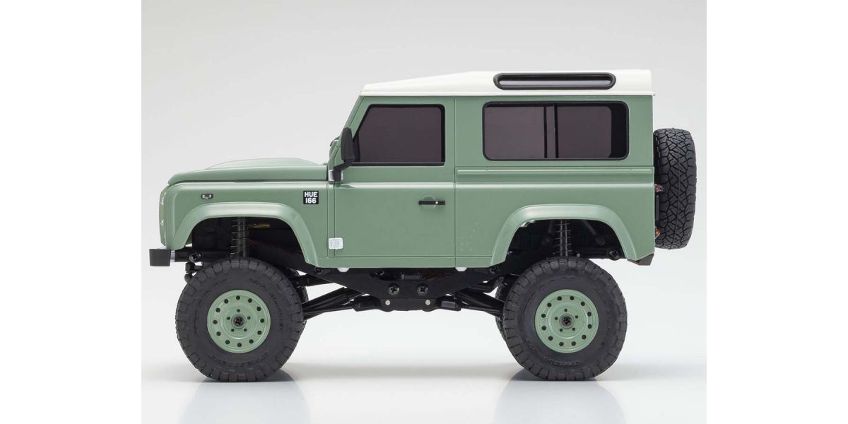 Radio Controlled Electric Powered Crawling car MINI-Z 4×4 Series Ready Set Land Rover Defender 90 Heritage Grasmere Green / Alaska White - view 4