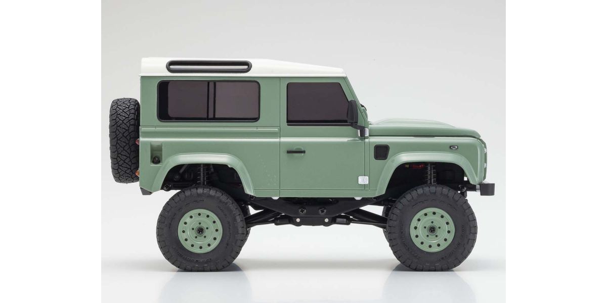 Radio Controlled Electric Powered Crawling car MINI-Z 4×4 Series Ready Set Land Rover Defender 90 Heritage Grasmere Green / Alaska White - view 5