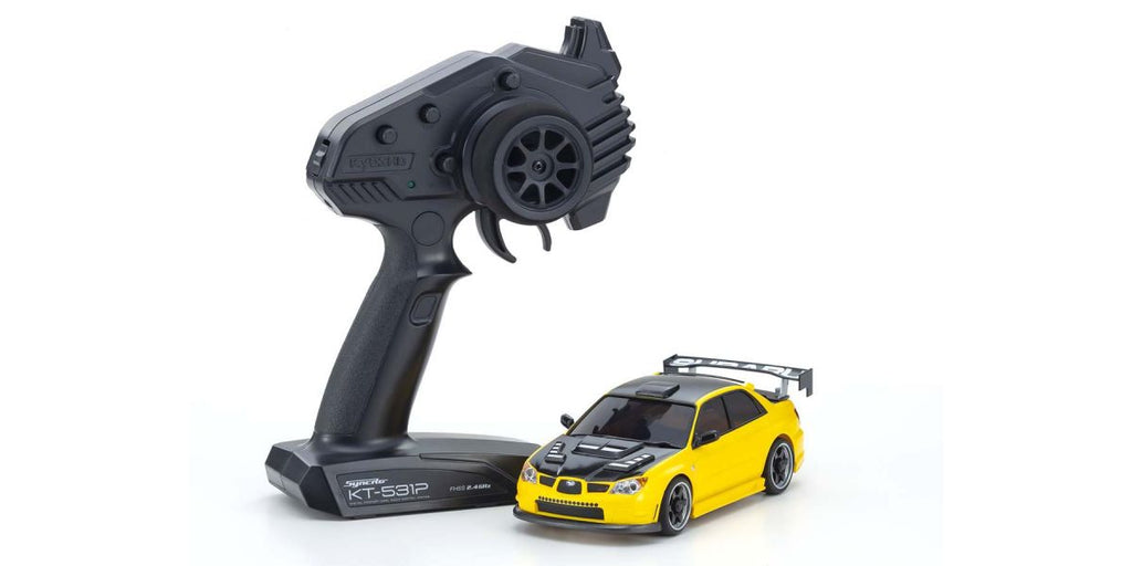 MINI-Z AWD SUBARU IMPREZA with Aero Kit and CFRP hood Metallic Yellow - view 1