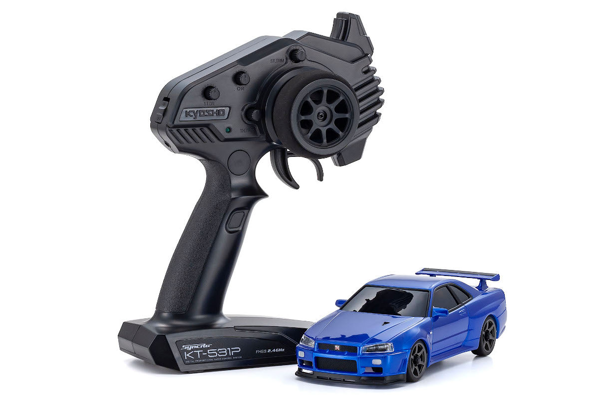 MINI-Z AWD NISSAN SKYLINE GT-R R34 V.spec\u2161N\u00fcr Metallic Blue - view 1