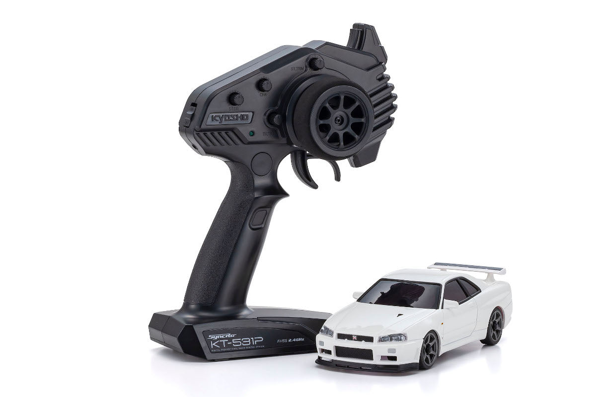 MINI-Z AWD NISSAN SKYLINE GT-R R34 V.spec\u2161N\u00fcr White - view 1