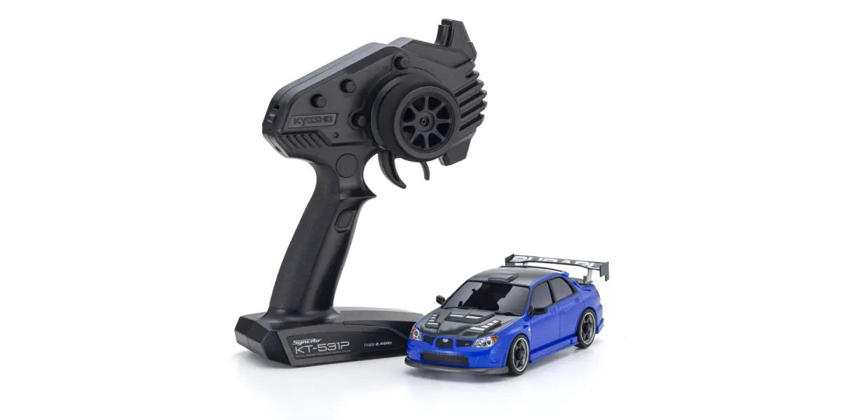 MINI-Z AWD SUBARU IMPREZA with Aero kit and CFRP hood Metallic Blue - view 1