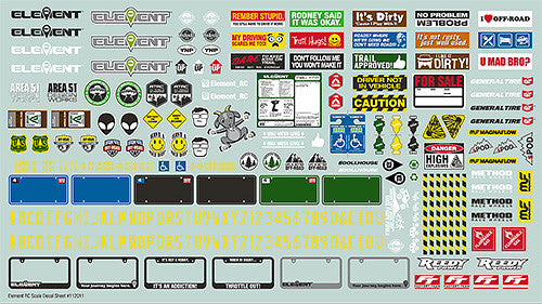 Enduro Scale Decal Sheet - view 1