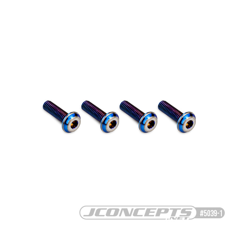 3x10mm Top Hat Titanium Screws - 4pc