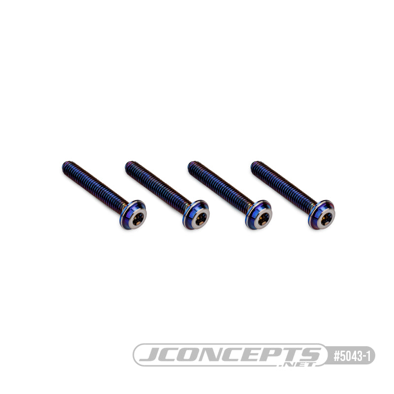 3x18mm Top Hat Titanium Screws - 4pc