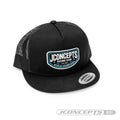 2025 Hat - Flat Bill, Mesh, Snap-back Design - Black