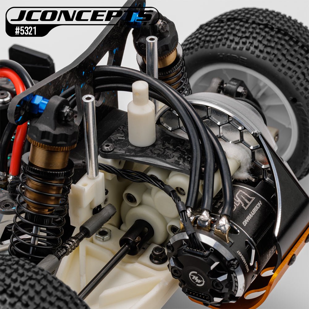 RC10 1989 Stealth 3-gear Transmission Brace, Forged Carbon Fiber – Black