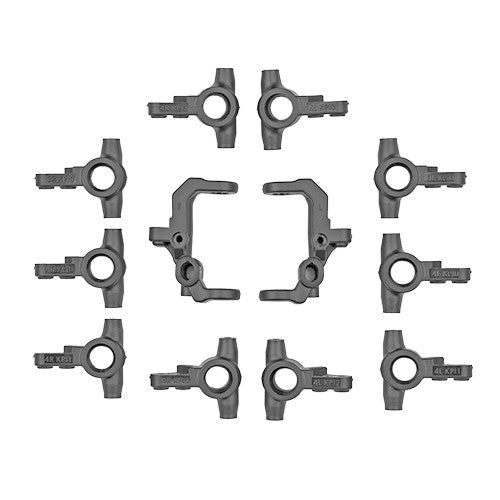 RC10T7 FT V2 Caster And Steering Blocks, Carbon - view 1