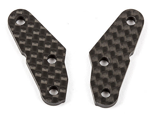 RC8B3 FT Steering Block Arms, +2 deg., carbon fiber - view 1