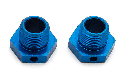 FT 17mm Wheel Hexes, +0mm, blue aluminum - view 1