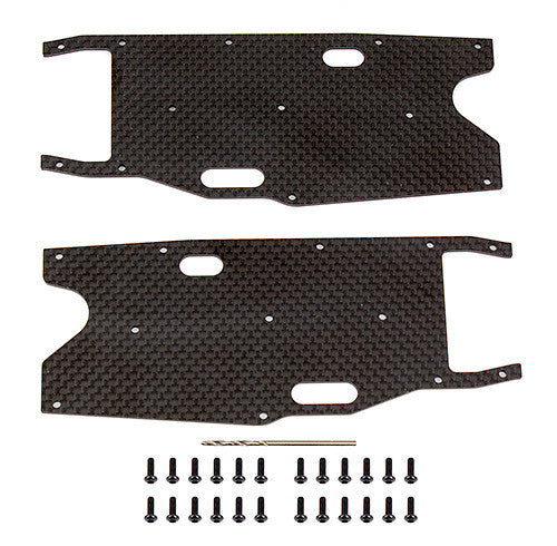 RC8T3.1 FT Arm Stiffeners, rear, carbon fiber - view 1