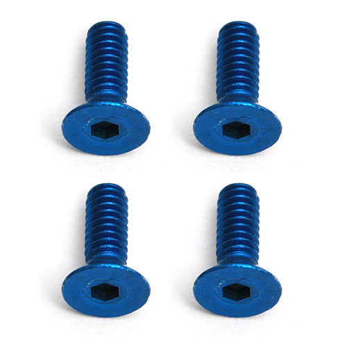 FT Screws, Blue Aluminum M2x6 mm FHCS - view 1