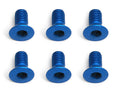 FT Screws, Blue Aluminum M3x6 mm FHCS - view 1