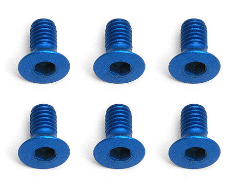 FT Screws, Blue Aluminum M3x6 mm FHCS - view 1