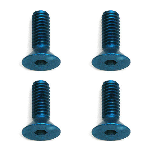 FT Screws, Blue Aluminum M4x12 mm FHCS - view 1