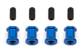 RC10F6 FT Suspension Arm Standoffs, blue aluminum - view 1