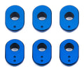 RC10F6 FT Caster Bushings, blue aluminum - view 1