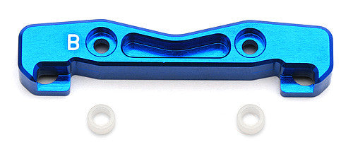 RC8B FT Low B Plate, blue aluminum - view 1