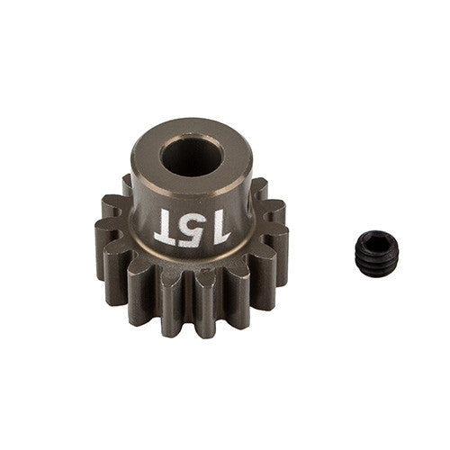 FT Aluminum Pinion Gear, 15T, MOD 1, 5mm shaft, aluminum - view 1