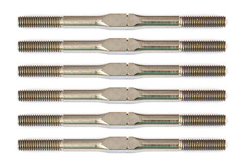 RC10B6.1 FT Titanium Turnbuckle Set, M3x48 mm/1.875 in, silver - view 1