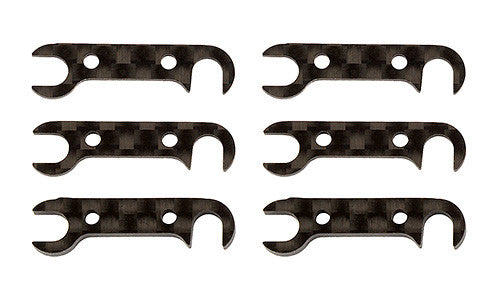 RC10B74 FT Rear Hub Link Shim Set, carbon fiber - view 1