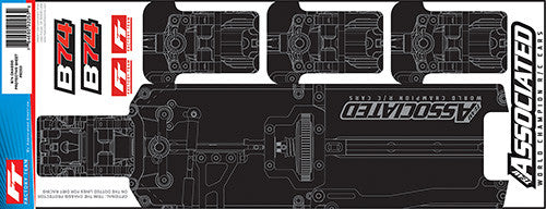 RC10B74.1/B74.1D/B74 FT Chassis Protective Sheet, printed - view 1