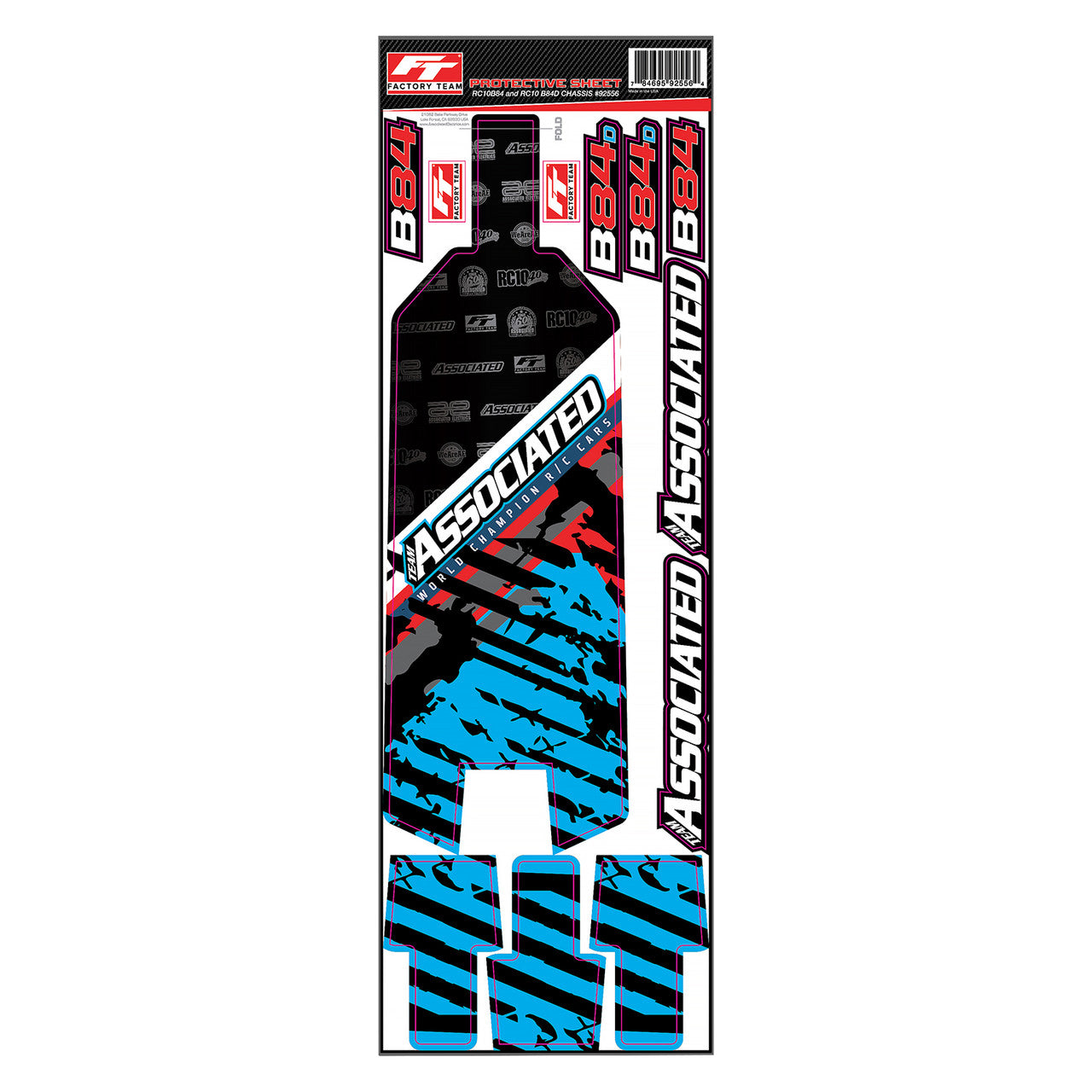 RC10B84 FT Chassis Protective Sheet - view 1