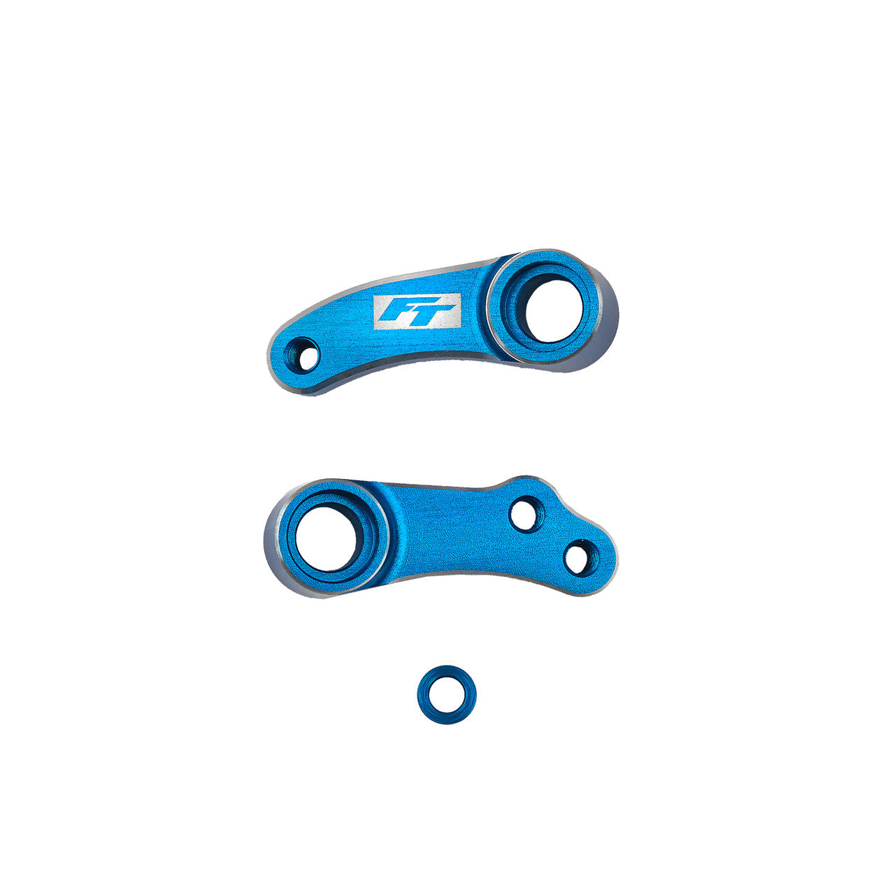 RC10B84 FT Aluminum Steering Bellcranks, Blue - view 1