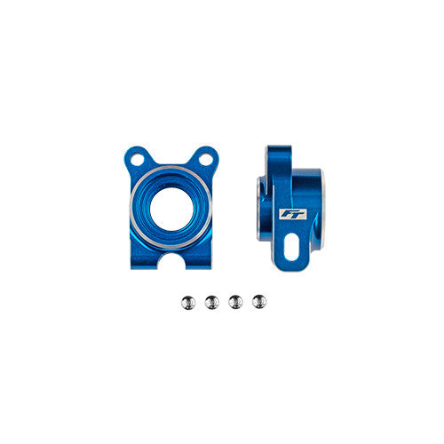 RC10B7 FT Aluminum Rear Hubs, -4 Offset, Blue - view 1