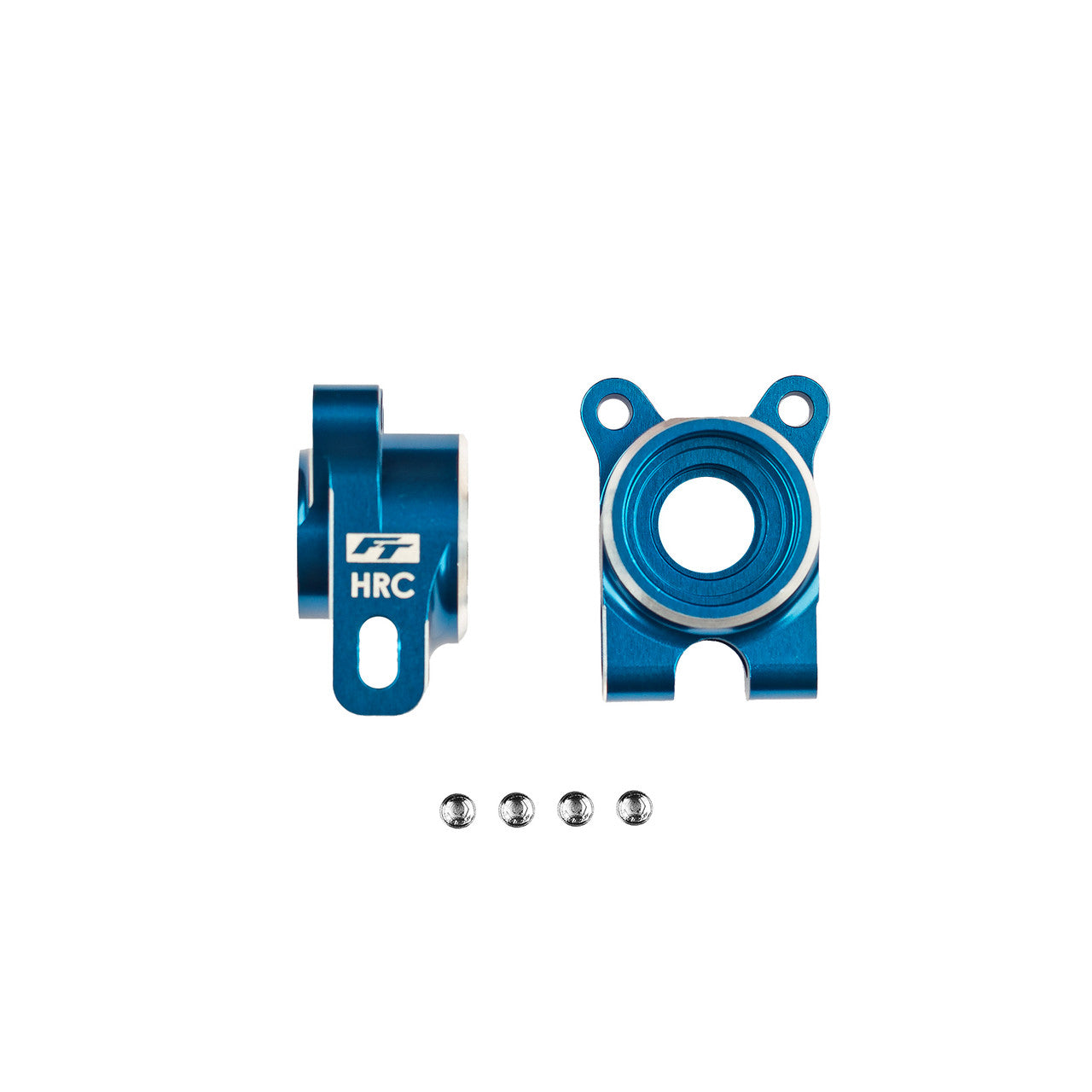 RC10B7 FT Aluminum Hrc Rear Hubs, -4 Offset, Blue - view 1
