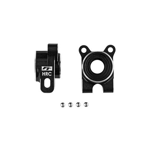 RC10B7 FT Aluminum Hrc Rear Hubs, -4 Offset, Black - view 1