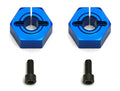 FT 12 mm Alum. Clamping Wheel Hexes, SC10 Front - view 1