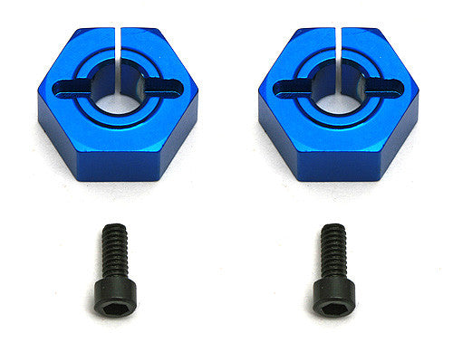 FT 12 mm Alum. Clamping Wheel Hexes, SC10 Front - view 1