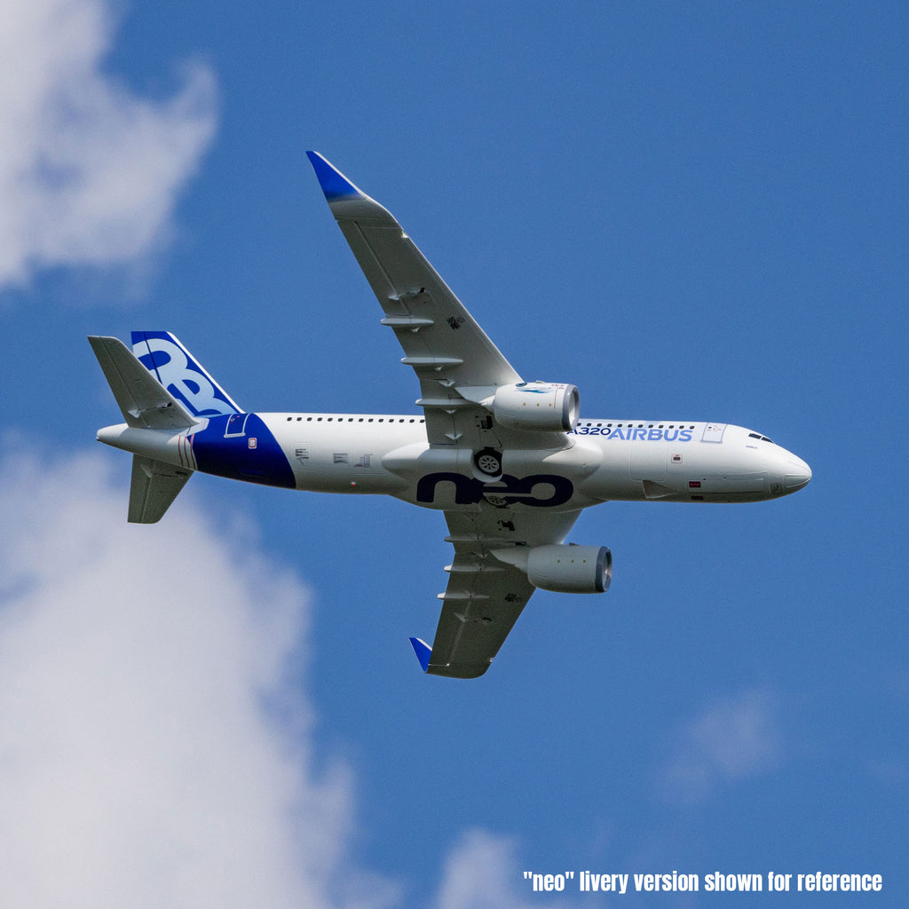 E-flite Airbus A320neo Twin 64mm EDF BNF Basic with AS3X+ and SAFE Select, Base White