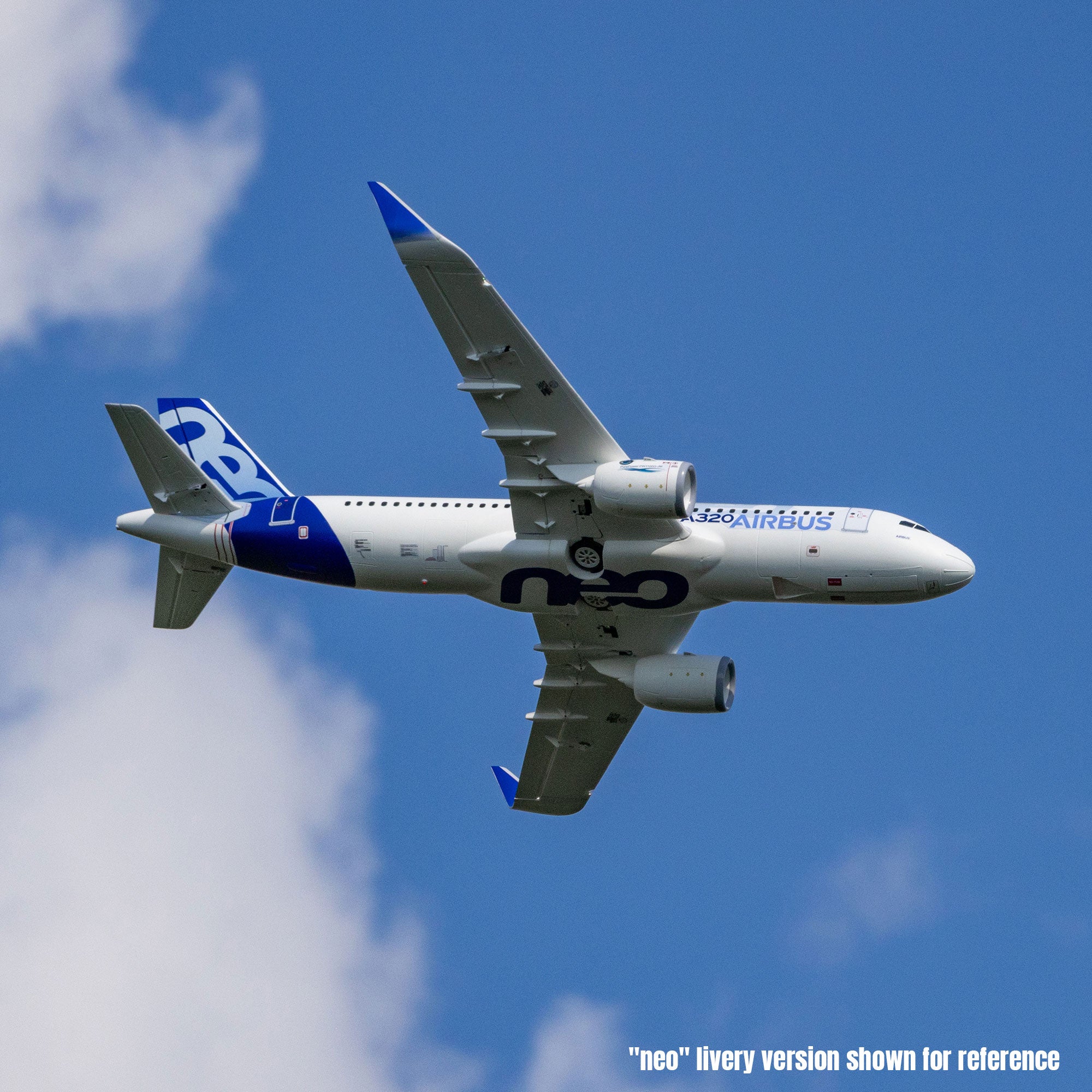 E-flite Airbus A320neo Twin 64mm EDF BNF Basic with AS3X+ and SAFE Select, Base White