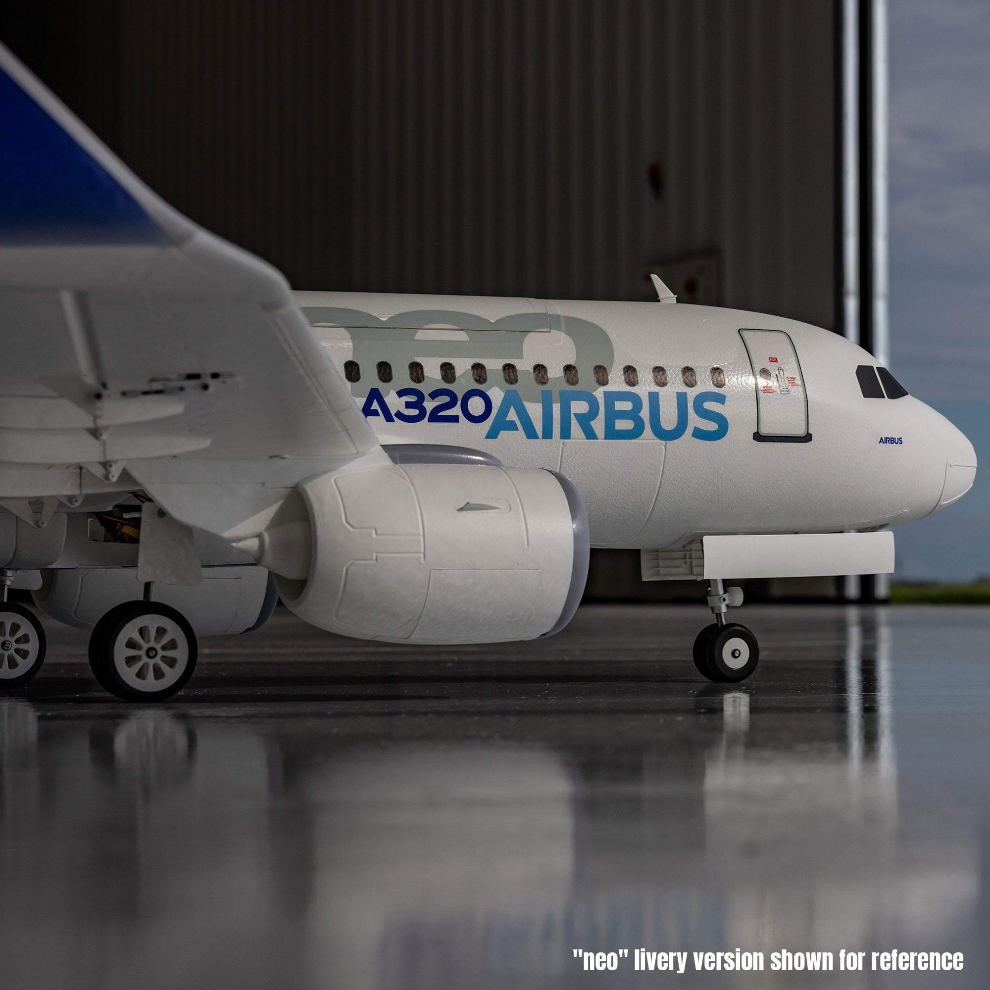 E-flite Airbus A320neo Twin 64mm EDF BNF Basic with AS3X+ and SAFE Select, Base White