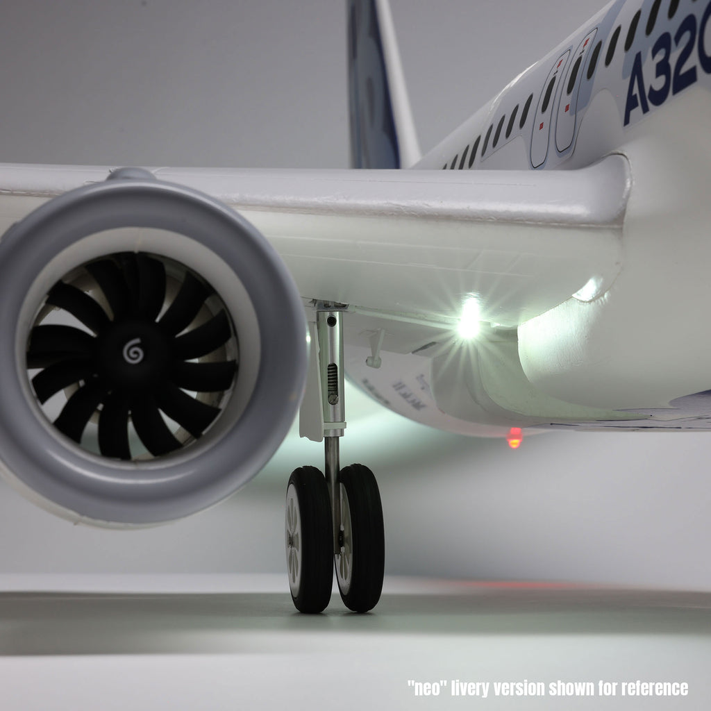 E-flite Airbus A320neo Twin 64mm EDF BNF Basic with AS3X+ and SAFE Select, Base White