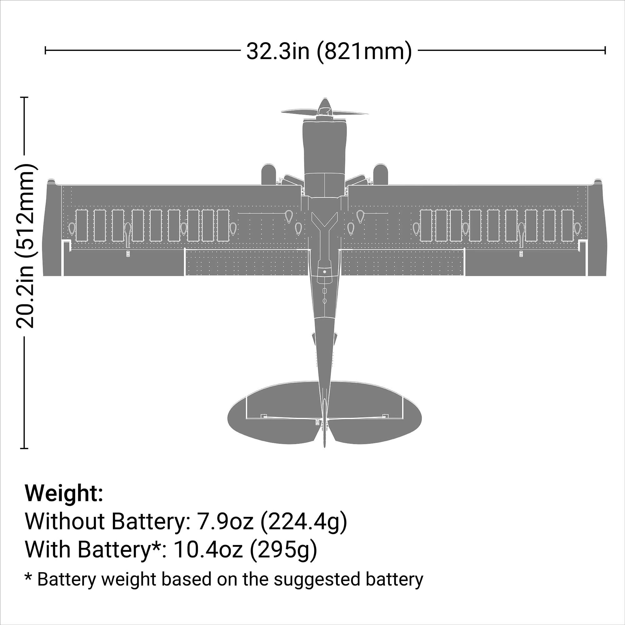 E-flite Micro Scrappy 800mm BNF Basic Ultimate Combo