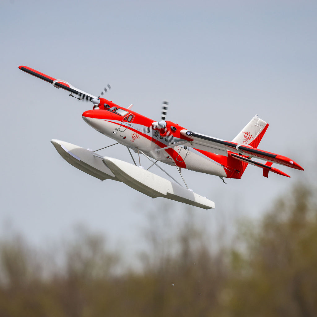 E-flite DHC-6 Twin Otter 1.4m BNF Basic with AS3X+ and SAFE Select Combo with Floats